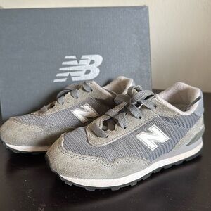 New Balance Kids Sneakers in Gray and White